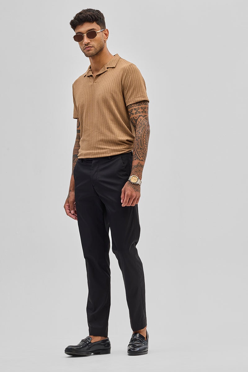 SNITCH Black Slim Fit Chinos - Image 3